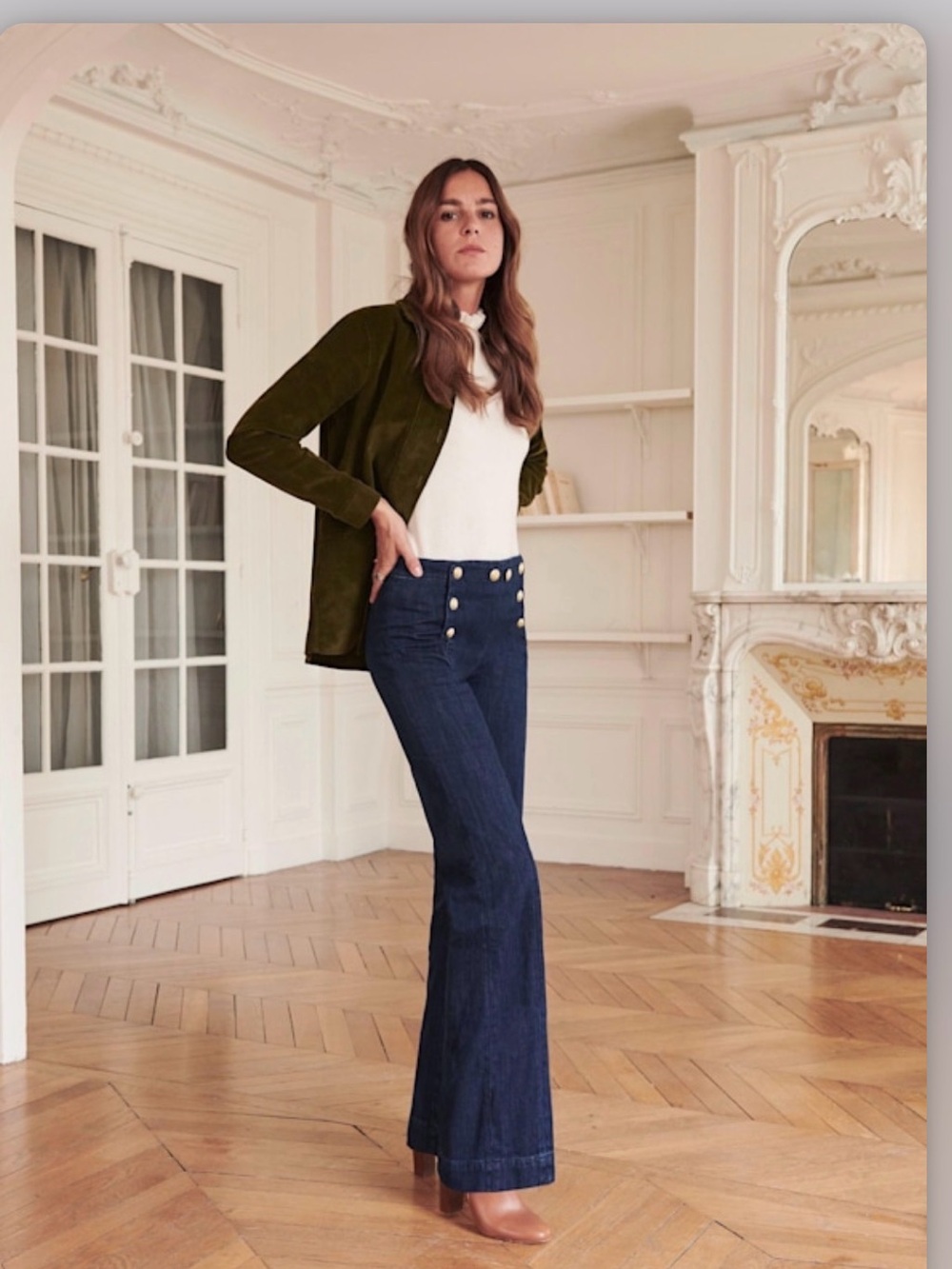 NWT sezane parisen denim pants US4